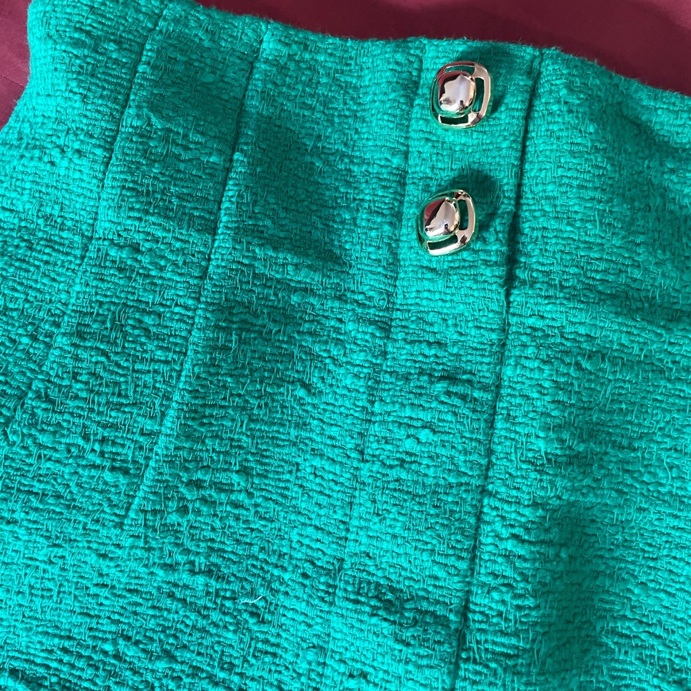 Zara Green Mini Skirt Small - Picture 3 of 6